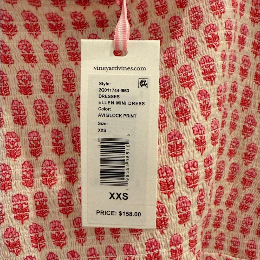 Vineyard Vines Pink and White Ellen Mini Dress - Picture 3 of 4